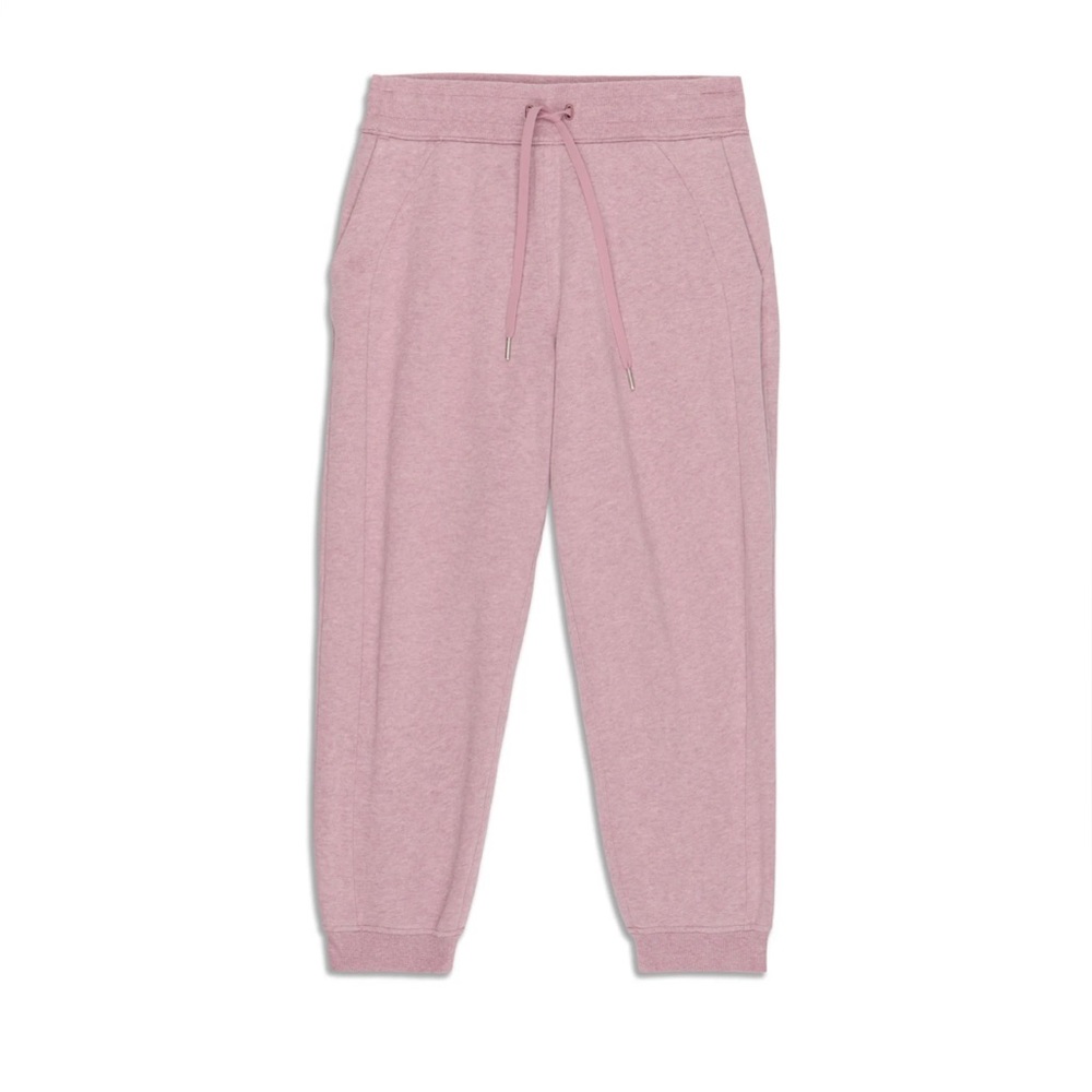 NWT Lululemon Heathered Pink Taupe High Rise Scuba Jogger